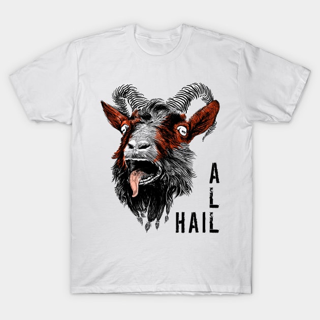 All Hail Satanic Goat T-Shirt by pa2rok